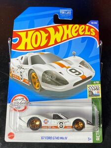 ホットウィール HOTWHEELS 67 FORD GT40 Mk.Ⅳ Gulf ガルフ 白 フォード