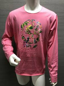 本物 新品 lucien pellat-finet ルシアンペラフィネ NATURALSKULL LONGSLEEVET-SHIRTスカルプリント長袖Tシャツ EVH1954 ピンク M