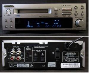 ●■ ONKYO オンキョー MDレコーダー MD-105FX リモコンなし 録再確認済 表示部良い 天板キズ 中古