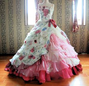 佐々木希コレクション高級ウエディングドレス5号7号9号XS~Mサイズ小さいサイズカラードレス