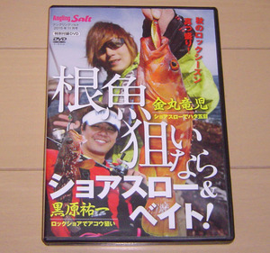 ◆◆視聴2回！！根魚狙いなら　ショアスロー＆ベイト！　DVD◆◆金丸竜児　黒原祐一　ハタ五目　アコウ　ロックショア