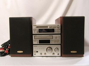 管0553【中古稼働品】ONKYO オンキョー ミニコンポシステム A-909 K-505 MD-105 D-102AX セット