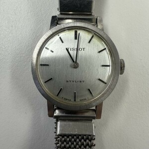 O613-M24-733 TISSOT STYLIST ティソ 手巻き 腕時計 STAINLESS STEEL Watch メッシュバンド 不動