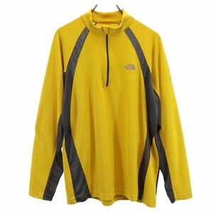 ノースフェイス アウトドア NT30605 長袖 ハーフジップ ポロシャツ XL イエロー THE NORTH FACE メンズ