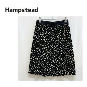 8032 Hampstead ハムステッド ドット柄シフォンスカート ブラックレディース F6-0620