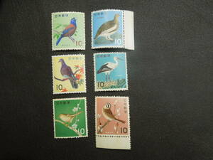 ♪♪日本切手/鳥シリーズ 全6種 1963.6.10～1964.5.1 (記391～記396)♪♪