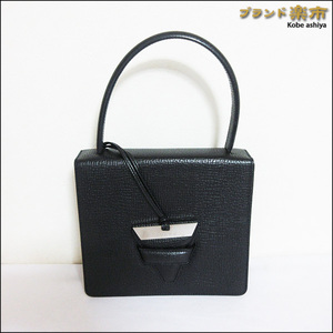 *LOEWE ロエベ バルセロナ レザー ハンドバッグ 2way ロゴ ヴィンテージ ブラック*送料込