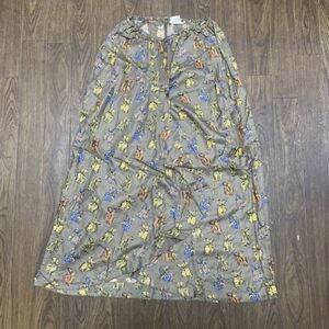 60s 70s VINTAGE LADIES RAYON PRINT SKIRT ビンテージ レディース レーヨン 柄 スカート USA 古着 アメリカ 日本製 美品 10 S