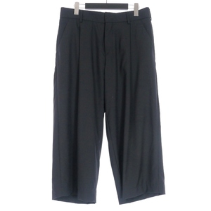 カラー kolor 1 PLEATS WOOL WIDE PANT ウールトロピカルパンツ スラックス 1 ネイビー 紺 22SCM-P15112 メンズ