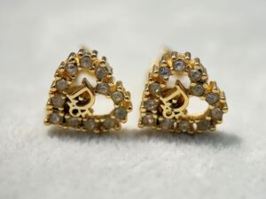 579 ChristianDior/クリスチャンディオール ゴールドカラー ロゴ イヤリング イヤクリップ ヴィンテージ アクセサリー アンティーク 耳飾り