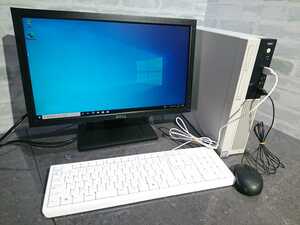 【中古動作品】管M60 NEC Mate デスクトップ PC-MK37LLZ6CBST core i3-6100 HDD1TB、メモリー8GB クリーンインストール済/DELL E2010Ht