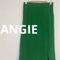 【美品】ANGIE タイトスカート　グリーン　Ｉラインスカート　スリット　F