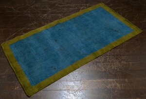 【蔵A3356d】古い緞通　段通　敷物　絨毯　木綿　堺赤穂鍋島