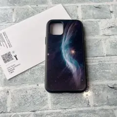 スマホケースiPhone11proカバー宇宙シンプルかっこいい黒ブラック