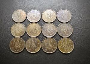 桐1銭青銅貨 送料無料 12枚まとめて（15320）年号は写真で　 古銭 骨董　アンティーク　日本 貨幣　菊の紋章 お宝