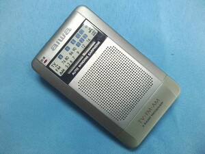 AIWA　アイワ　AM／FM ポケットラジオ CR-AS80M　内臓イヤホン★動作品
