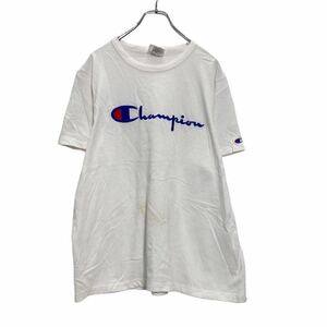 Champion 半袖 ロゴ Tシャツ XL ホワイト チャンピオン 刺繍ロゴ スポーツ ストリート ビッグサイズ 古着卸 アメリカ仕入 a508-5723