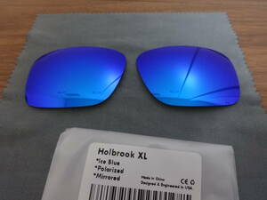 超処分価格！！！★オークリー HOLBROOK XL　OO9417 　ホルブルックXL用 カスタム偏光 レンズ ICE BLUE Color ミラー 