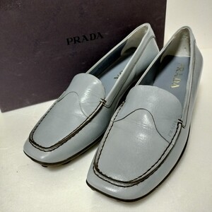 PRADA プラダ ローファー レザー 水色 