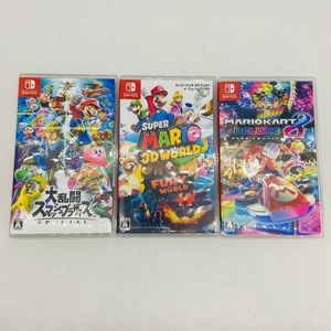 04wy4756△【1円～】Nintendo Switch ソフト3本セット [スマブラSPECIAL/マリカ8/マリオ 3Dワールド+フューリーワールド] 中古品