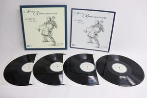 4LP Mstislav Rostropovich Bach Cello Suites WARNER CLASSICS Europe Vinyl /01260