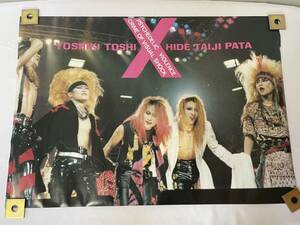 X X JAPAN A1 ポスター PSYCHEDELIL VIOLENCE CRIME OF VISUAL SHOCK YOSHIKI TOSHI HIDE TAIJI PATA インディーズ時代 83×59ｃｍ