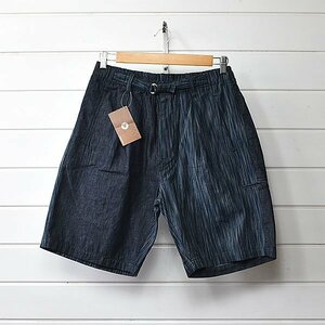 新品 POST OVERALLS ポストオーバーオールズ E-Z Lax 2 shorts イージー ショーツ インディゴL｜23f0958