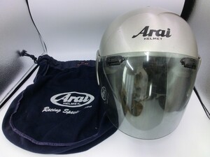 T【1u-71】【140サイズ】Arai SZ-F ジェットヘルメット/サイズ： L(59-60)/ バイク用/※傷・汚れ・素材劣化有