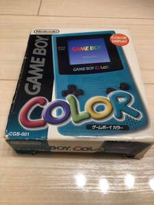 難あり ゲームボーイ カラー 本体 CGB-001 ブルー 箱 説明書付き NINTENDO CGB-S-BA GBC GAME BOY COLOR