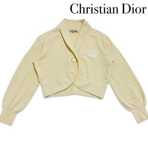 ChristianDior クリスチャンディオール 長袖 カーディガン クリーム ボレロ レディース