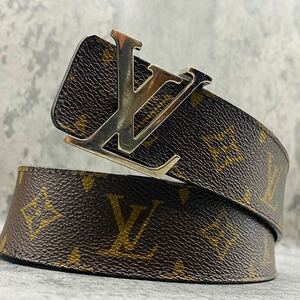 LOUIS VUITTON ルイヴィトン M9821 モノグラム サンチュール LV イニシアル ベルト サイズ 95/38 メンズ ブラウン系 FC3620 ロゴ