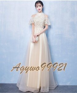 新品　カラードレス　ロングドレス　ファスナータイプ　二次会　お色直し　パーティ　ステージ　演奏会　卒業式　 Evening dress DJ443