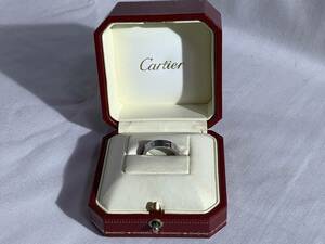 CARTIER　カルティエ　リング　指輪　ダイヤモンド1石　750　4.58ｇ　48サイズ　NG6652　Cartier純正リングケース付き 