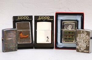 Zippo ジッポ 5点 おまとめ ケース入り3点 着火未確認 ライター喫煙具 ◆おたからや【G-B40671】同梱-2