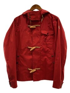 MONCLER◆MONCLER モンクレール/ダッフルコート/-/ナイロン/RED/無地/赤