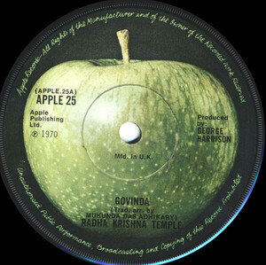 英7 The Radha Krsna Temple Govinda APPLE25 Apple Records /00080