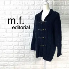 m.f. editorial ネイビーカラー ジップアップ ニット