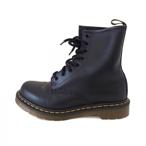 ドクターマーチン Dr.Martens ショートブーツ 38 EU - レザー 黒×イエロー レディース 美品 靴