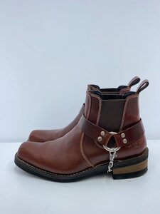 ALPHA INDUSTRIES◆サイドゴアブーツ/26cm/BRW/レザー