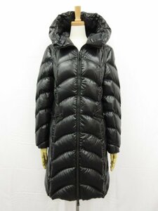 超美品【モンクレール MONCLER】ALBIZIA アルビジア 美シルエット フード付きダウンコート (レディース) size1 ブラック ■17HR3701■