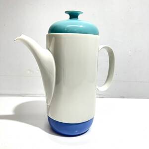 (志木)【美品】Rosenthal/ローゼンタール ポット 高さ:約24cm ホワイト×ブルー系 水差し ティーポット 陶磁器 (o)