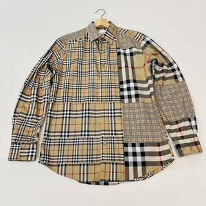 【BURBERRY】19AW ノバチェック パッチワーク シャツ 