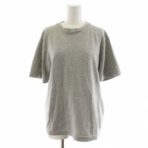 エクストリーム カシミヤ extreme cashmere Tシャツ カットソー 半袖 コットン グレー /AN30 レディース