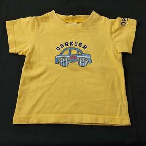 M1-01081 送料無料 【中古品】 OSHKOSH 半袖Tシャツ 幼児 6-9-M 黄色 タグに名前書き込み有り G