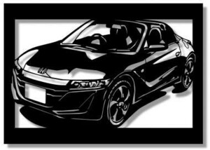 ホンダ(HONDA) S660の切り絵　【A4サイズ】[C4-116]