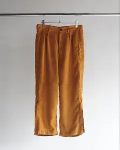 ANCELLM VEGAN LEATHER SIDE LINE PANTS