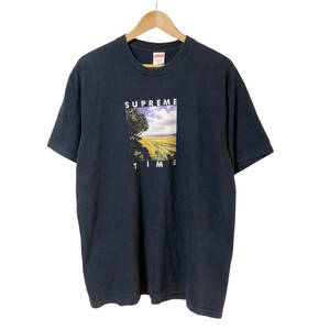 Supreme シュプリーム Time Tee Tシャツ L ネイビー フォトプリント ロゴ 20SS メンズ A12