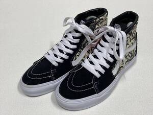 VANS 激レア!! SK-8 Hi 黒 スエード スカル 花柄 US12 (30cm) アメリカ企画限定!! バンズ ハイトップ