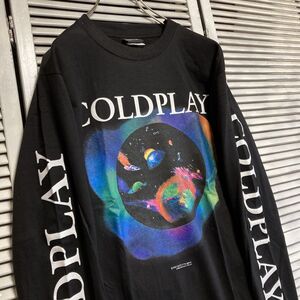 AXWV 1スタ 黒 バンド Tシャツ 長袖 ロンT コールドプレイ COLDPLAY ロック 90s 00s ビンテージ 古着 卸 仕入れ kg