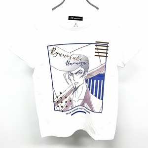 【新品】arma bianca Tシャツ TVアニメ SHAMAN KING シャーマンキング 梅宮竜之介 lette-graph 丸首 半袖 綿100% M 白 レディース 女性